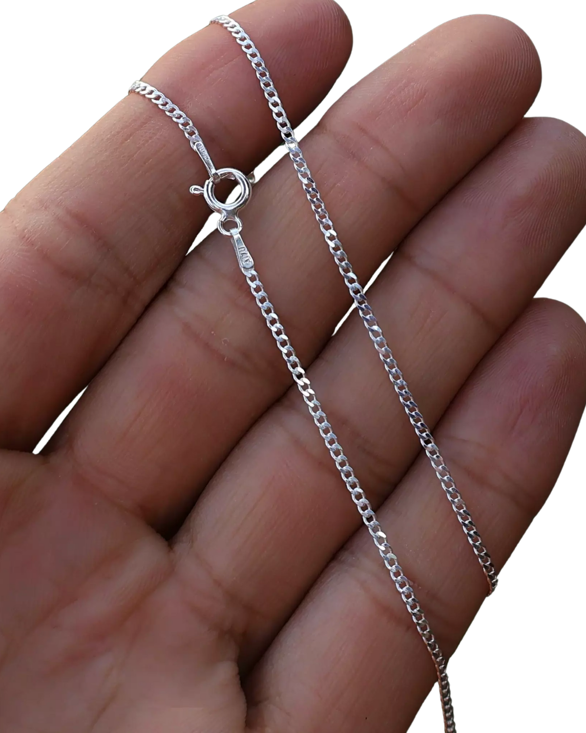 Corrente Grumet 1 mm em Prata 925k