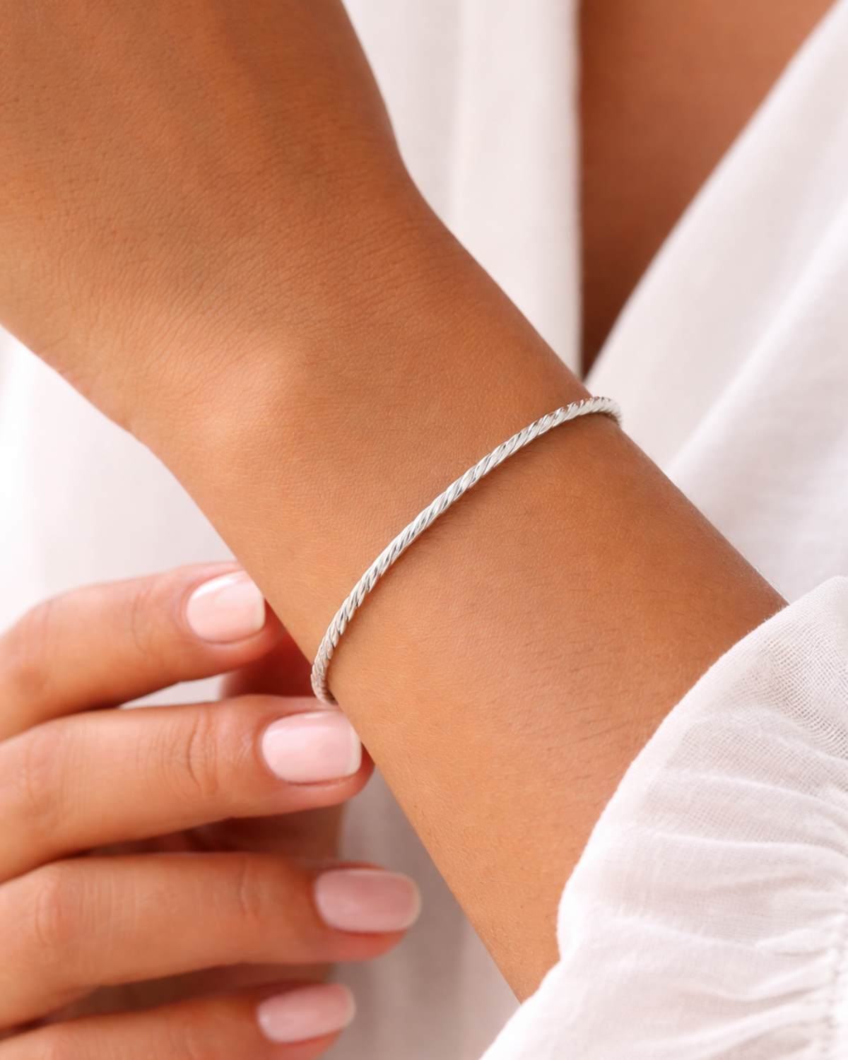 Bracelete Torcido Prata 925