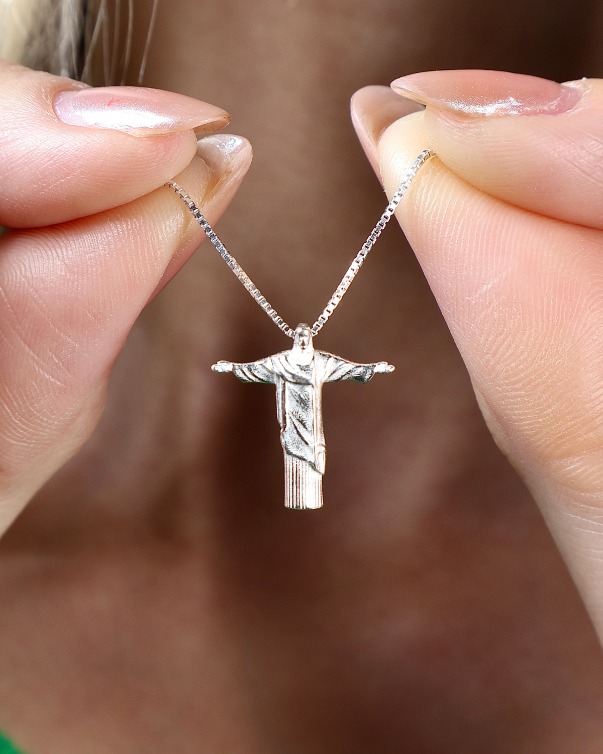 Colar Cristo Redentor Prata 925