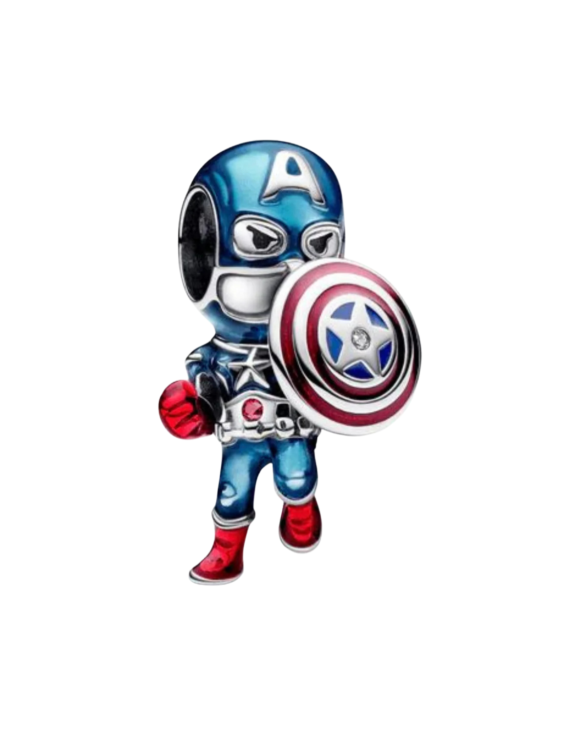 Berloque Capitão América Prata 925