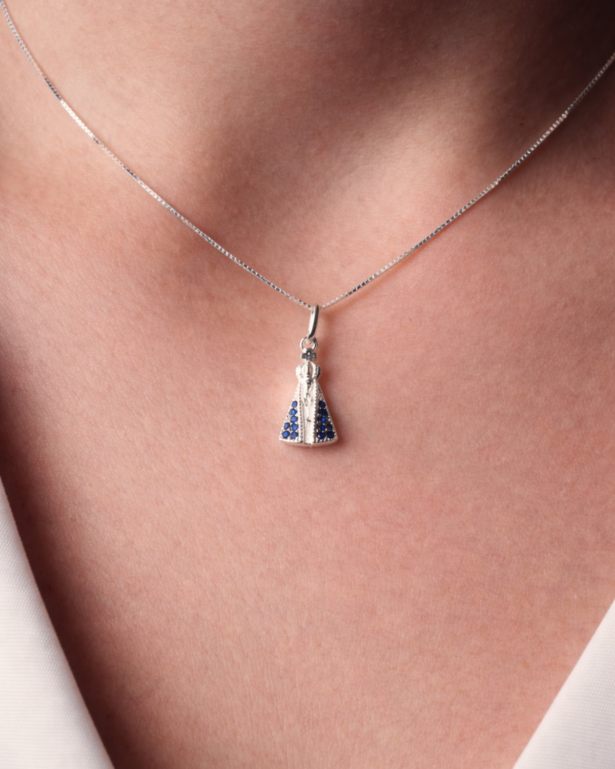 Colar Nossa Senhora Prata 925