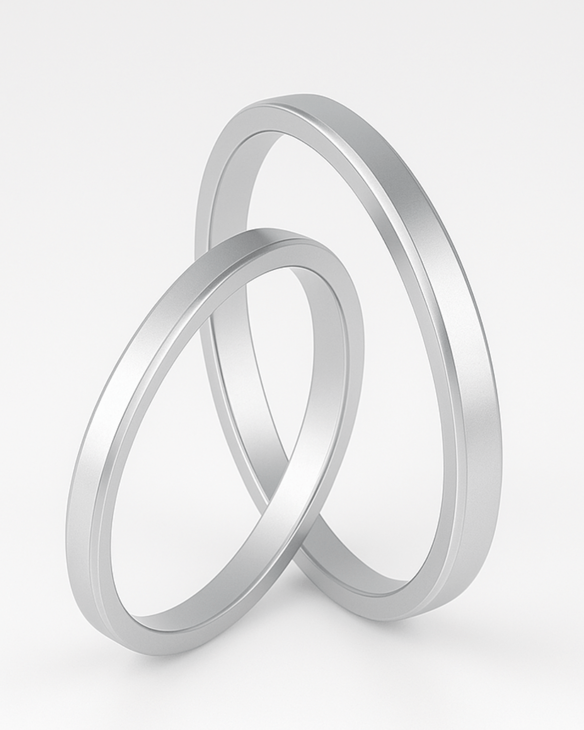 Alianças de Namoro em Prata 950 – 2MM - Karina Pratas