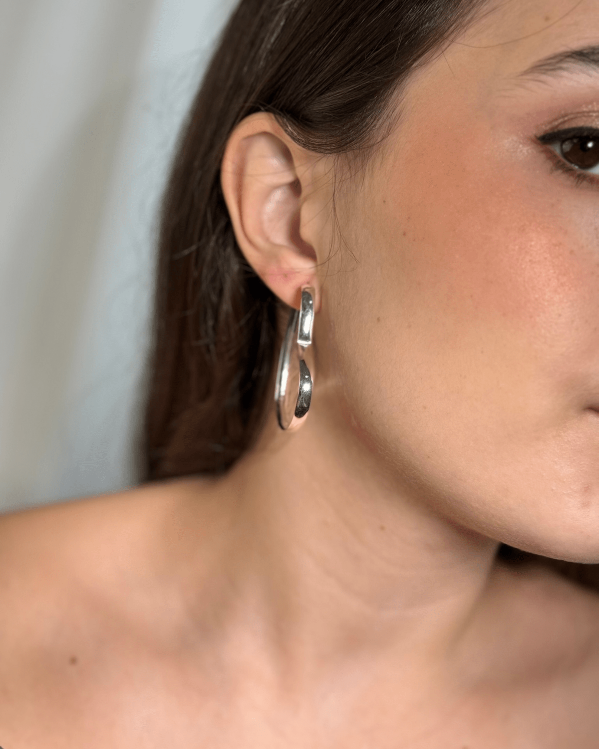 Argola Coração Grande Prata 925 - Karina Pratas