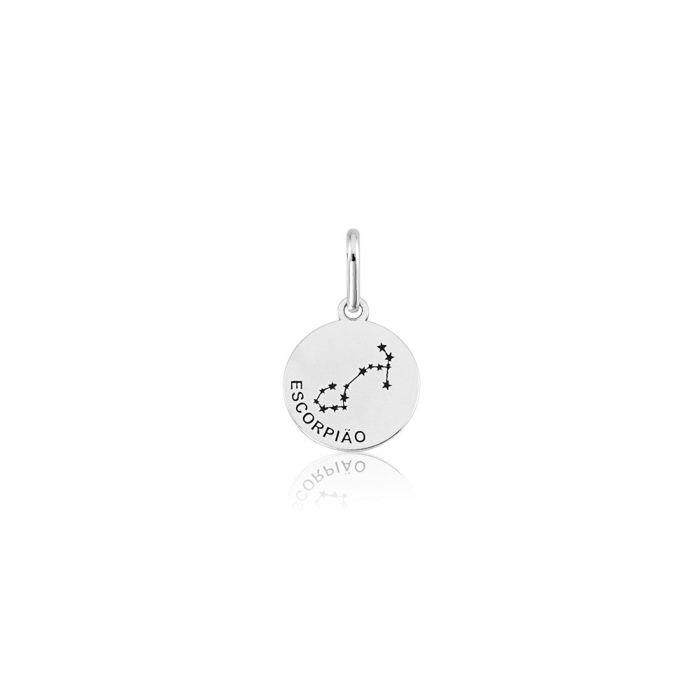 Colar Medalha Signo em Prata 925 - Karina Pratas