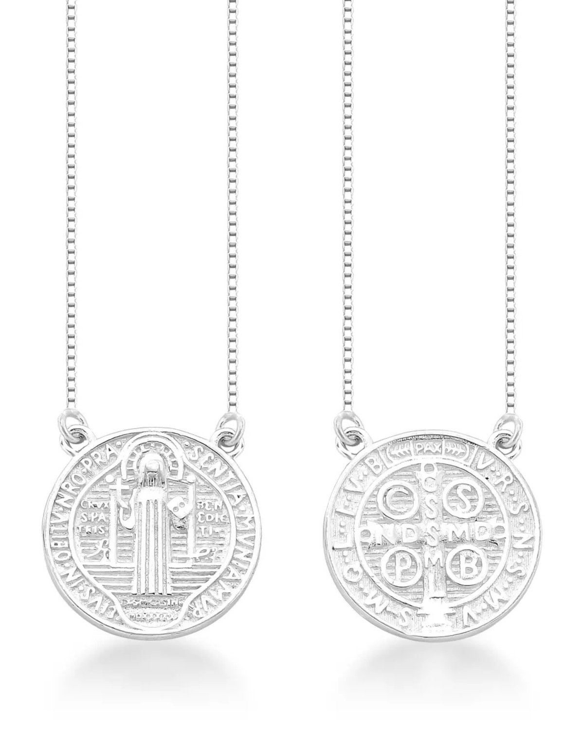 Escapulário São Bento em Prata 925 - Karina Pratas