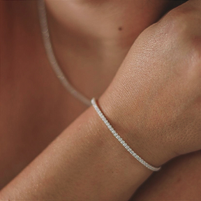 Pulseira Riviera De Prata Elegância Versátil