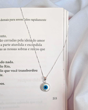 Colar De Prata Olho Grego Elegância com Significado