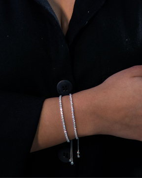 Pulseira Riviera Ajustável De Prata 925