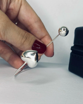Bracelete De Prata Coração Elegância e Sentimento