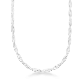 Choker De Prata Duplo Fio Laminada
