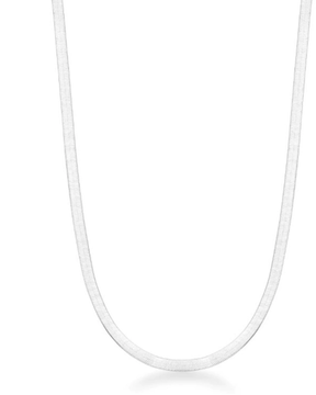 Choker De Prata Laminada 3 Cm Brilho e Charme 45 cm