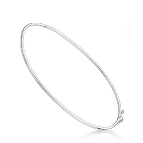 Bracelete  Liso 2 mm Aro Arredondado 18 Cm Prata 925