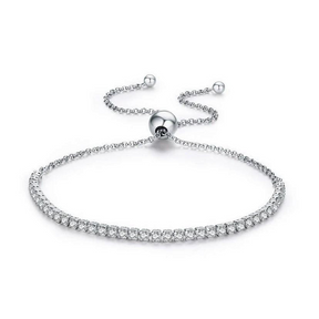 Pulseira Riviera Ajustável De Prata 925