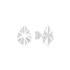 Brinco Prata Gota Abaulada Elegância e Sofisticação