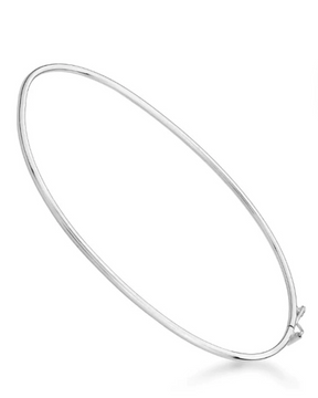 Bracelete  Liso 2 mm Aro Arredondado 18 Cm Prata 925