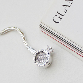 Pulseira para Berloques Coroa Cravejada De Prata 925