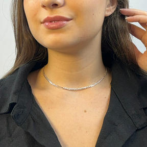 Choker De Prata Grumet 3,5 Cm Estilo e Elegância