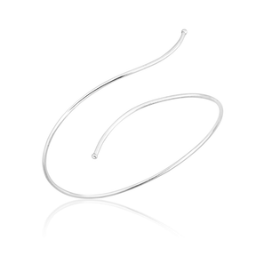 Bracelete Regulável Liso em Prata