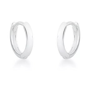 Argola De Prata Click Média Elegância e Praticidade