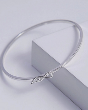 Bracelete  Liso 2 mm Aro Arredondado 18 Cm Prata 925