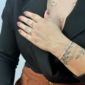 Pulseira Riviera Ajustável De Prata 925