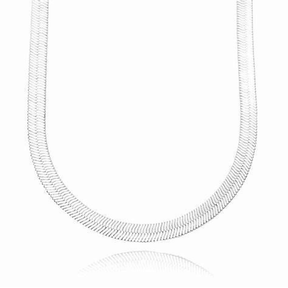Choker De Prata Laminada 4 MM Elegância e Versatilidade