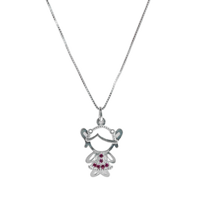 Colar De Prata Menina Delicadeza e Charm