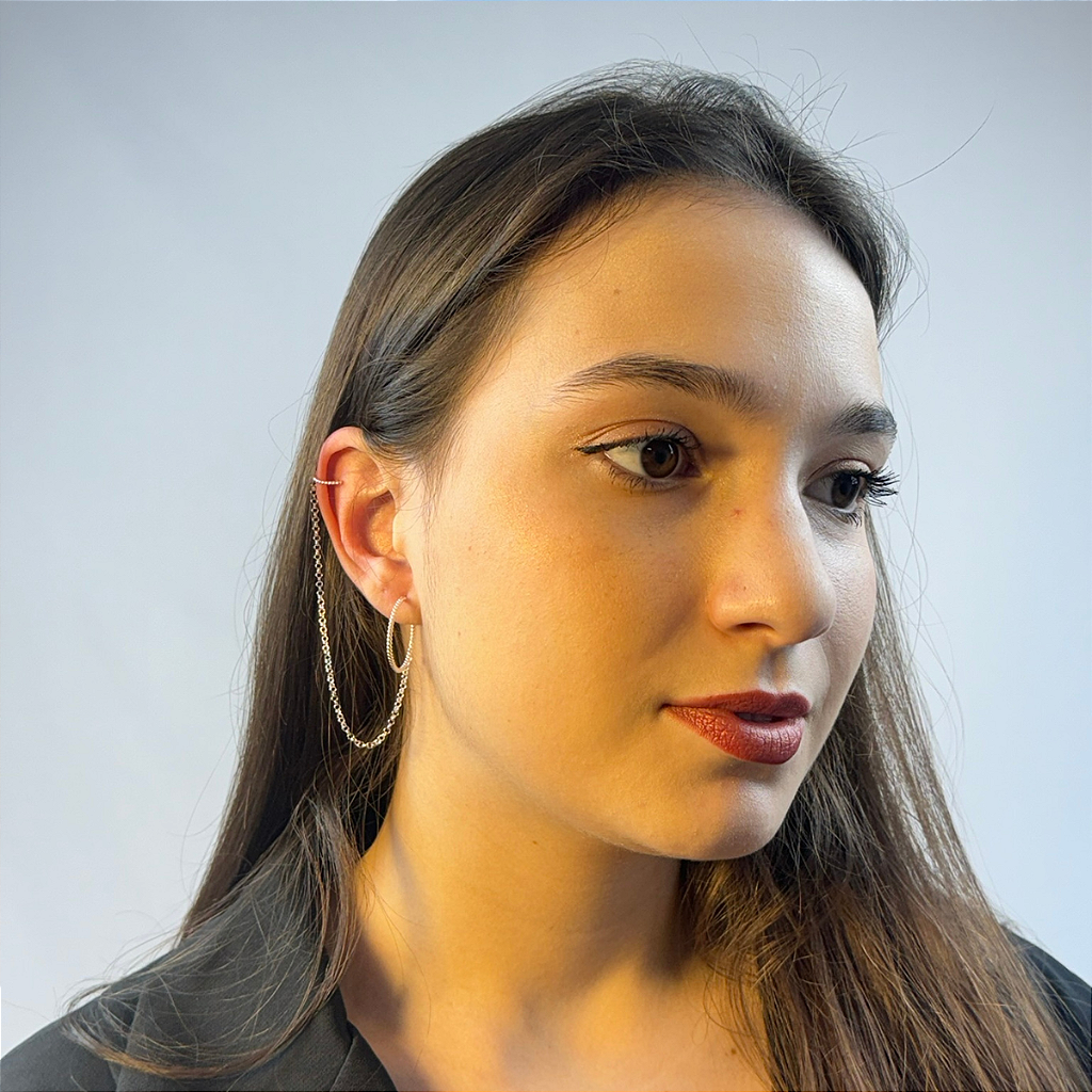 Brinco Piercing Argola Corrente Estilo e Versatilidade