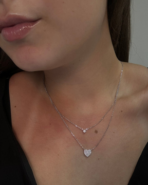 Colar De Prata Com Banho De Ródio Elegância e Brilho Deslumbrante