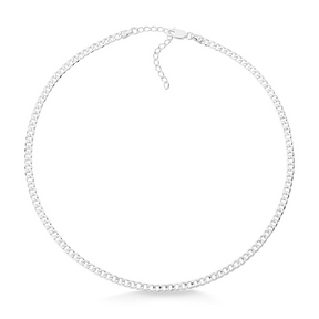 Choker De Prata Grumet 3,5 Cm Estilo e Elegância