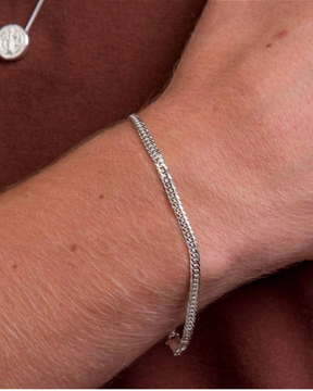 Pulseira De Prata Grumet 3 MM Elegância e Durabilidade em Cada Elo