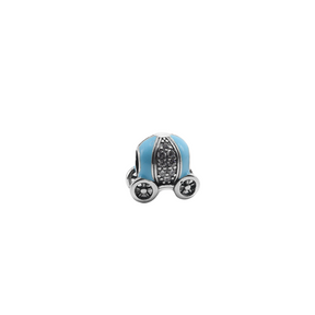 Berloque De Prata Carruagem Azul Em Prata 925
