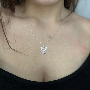 Colar De Prata Menina Delicadeza e Charm