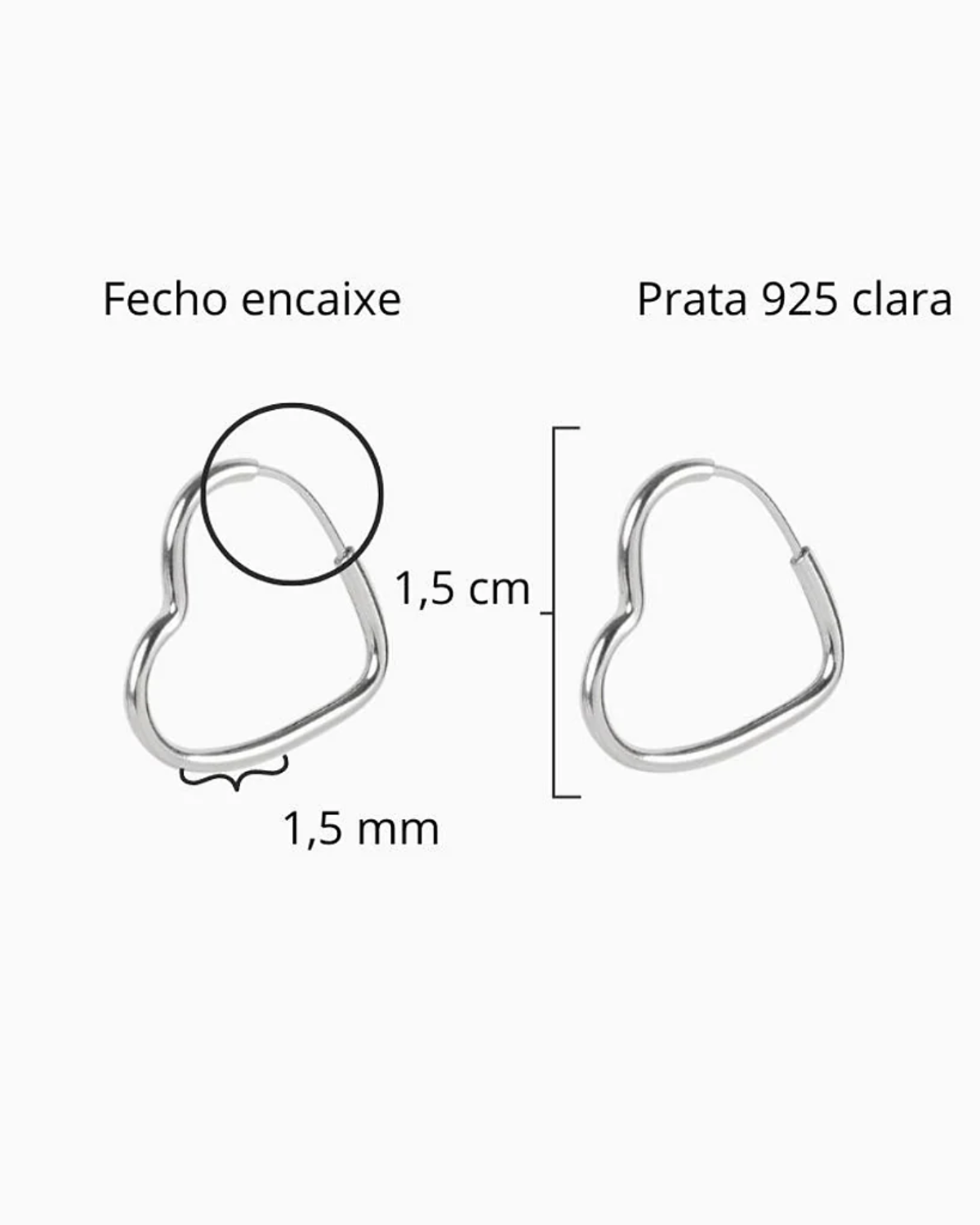 Argolinha Coração  Prata 925