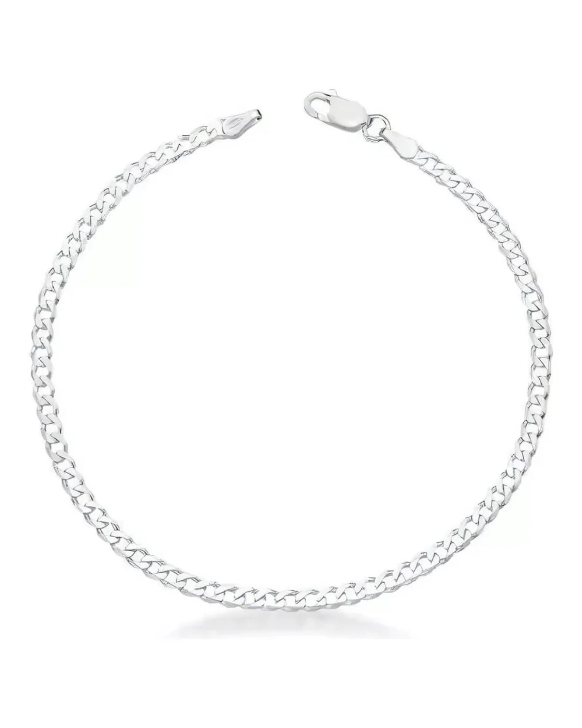 Pulseira De Prata 4MM Simplicidade com Charme