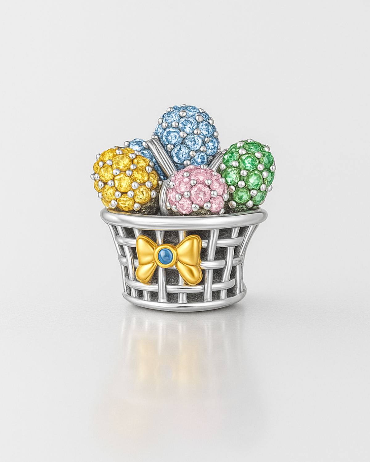 Berloque Vaso de Flor Prata 925