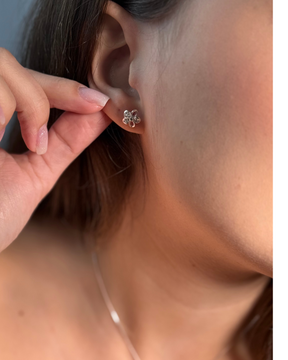 Conjunto Colar e Brinco Flor Cravejada - Joia que encanta