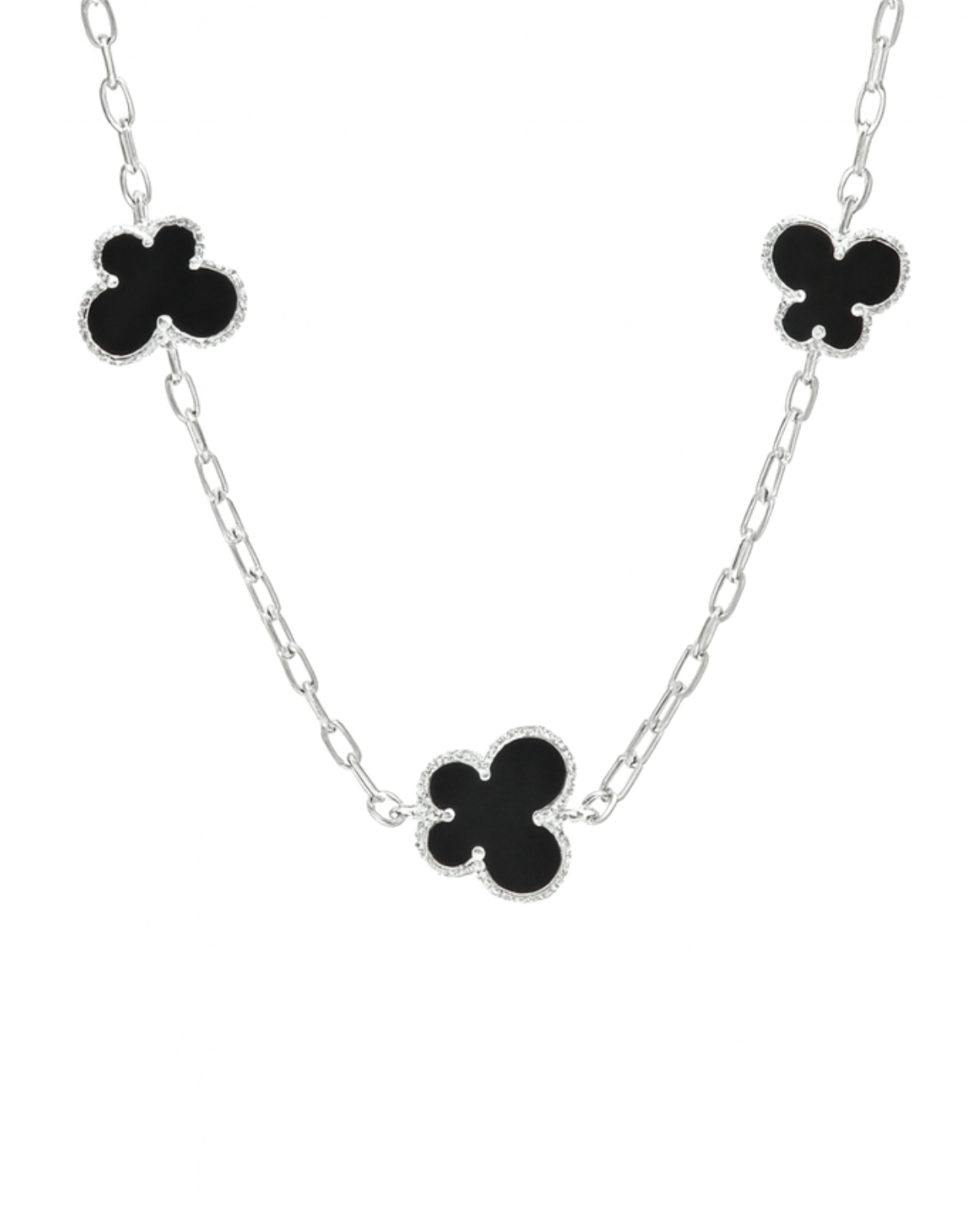 Pulseira Três Borboletas Pretas em Prata 925