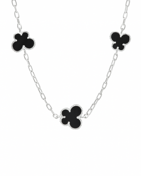 Pulseira Três Borboletas Pretas em Prata 925