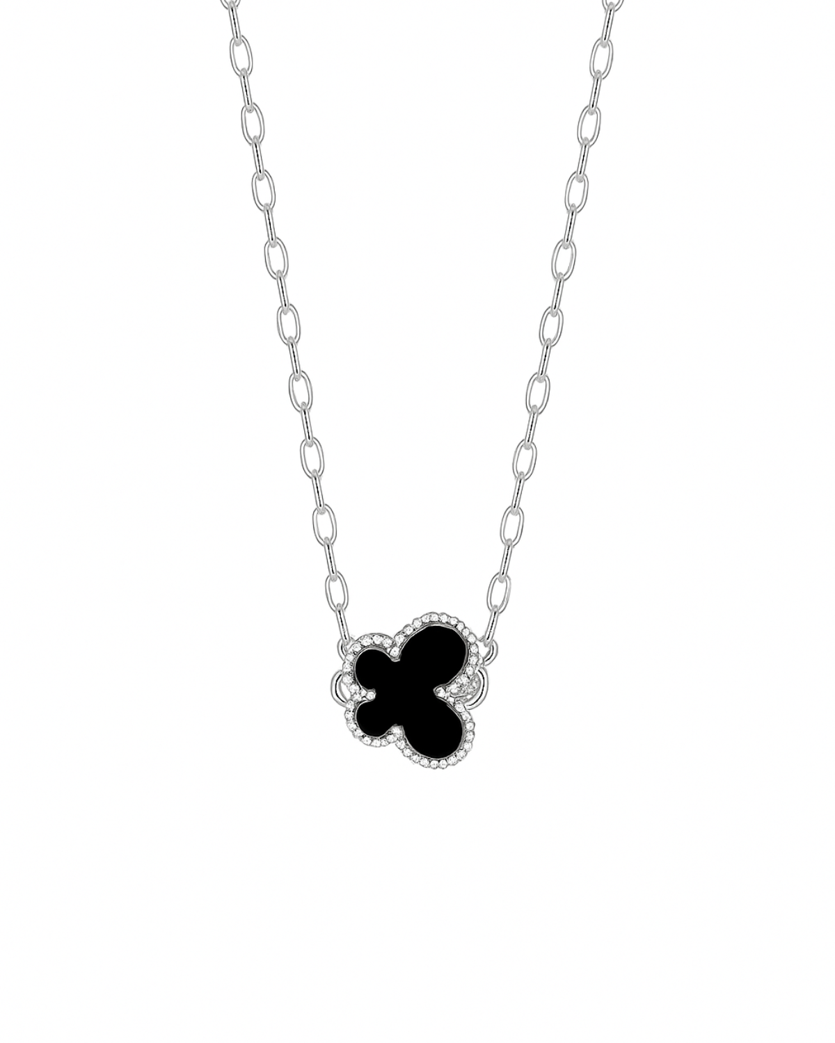 Pulseira Borboleta Preta em Prata 925