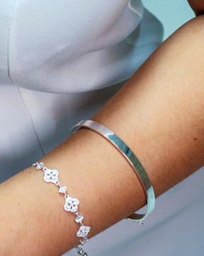 Bracelete Fio Quadrado 6 mm Prata 925