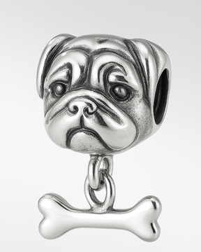 Berloque Bulldog Em Prata 925