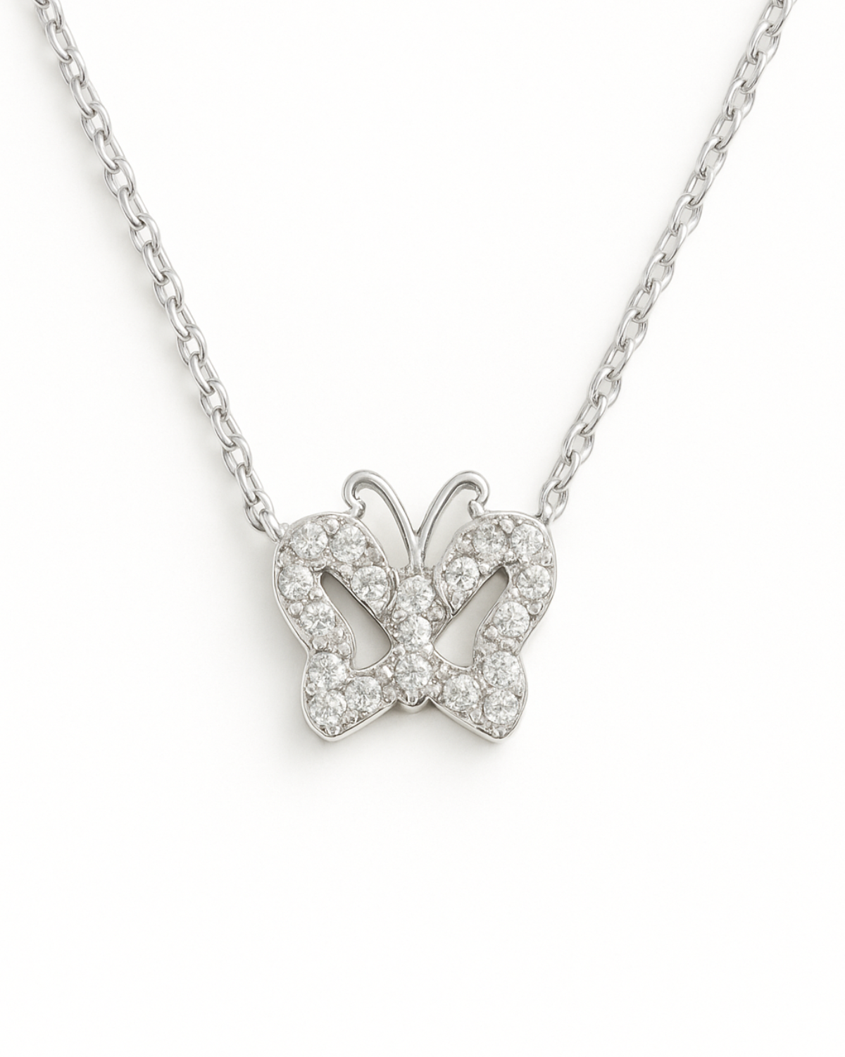 Colar Borboleta Prata 925