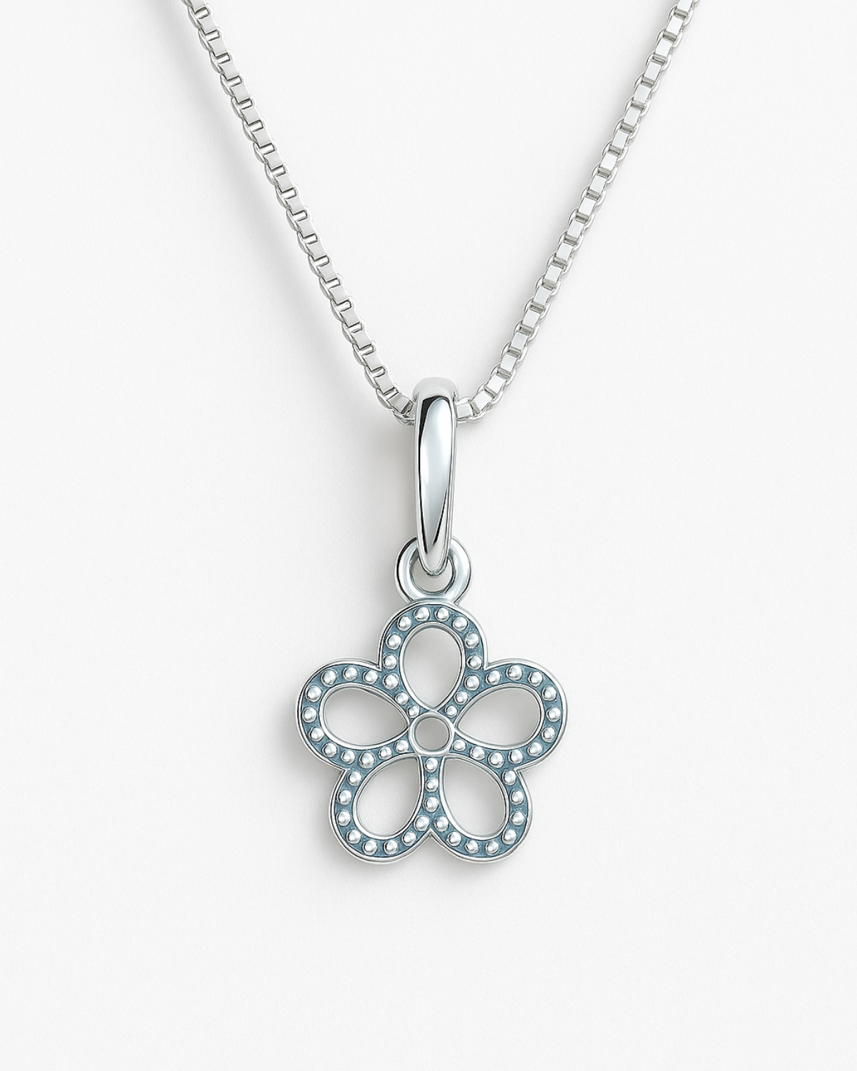Colar Flor Prata 925