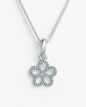 Colar Flor Prata 925
