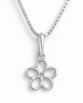 Colar Flor Prata 925