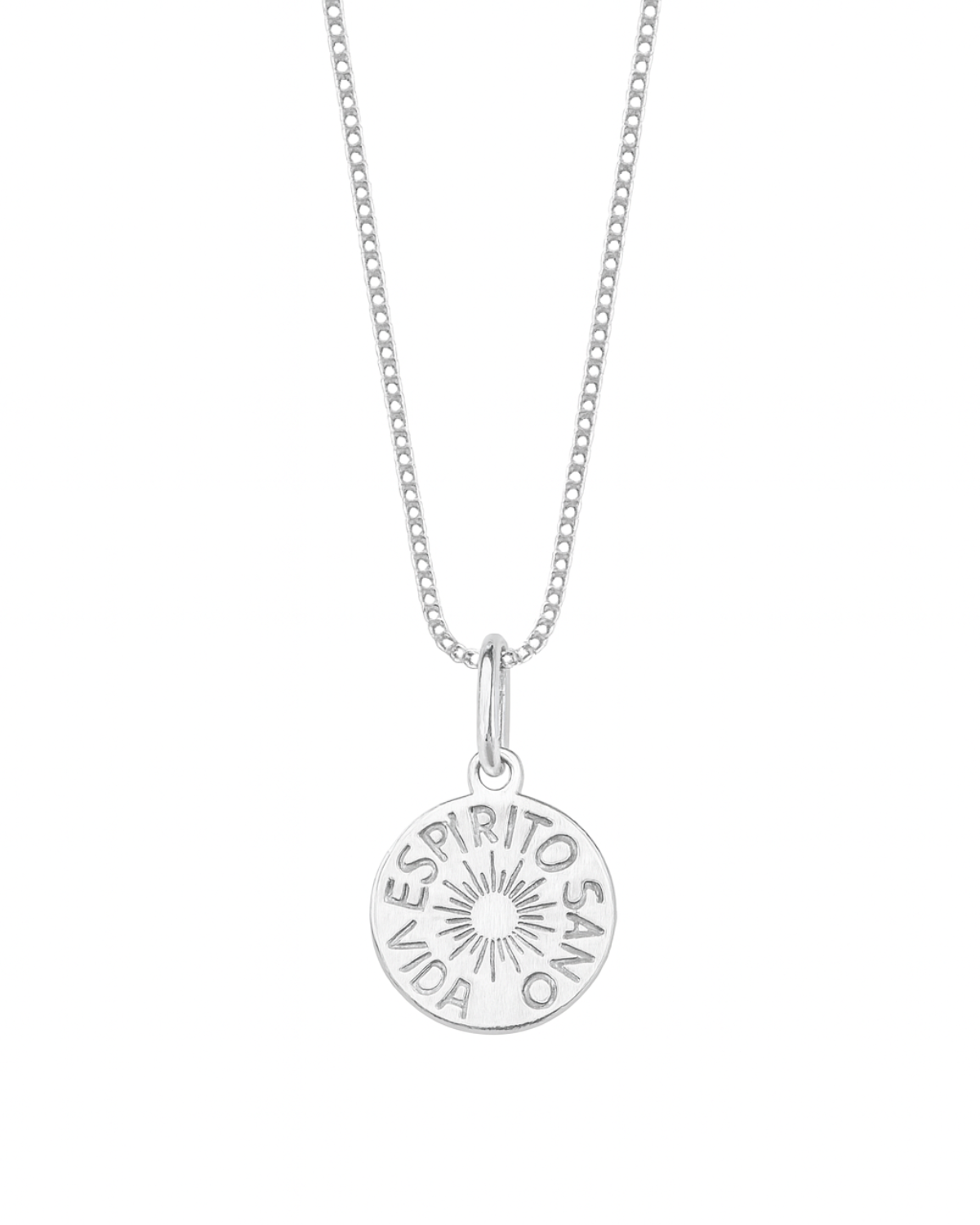 Colar Medalha Espírito Santo Prata 925