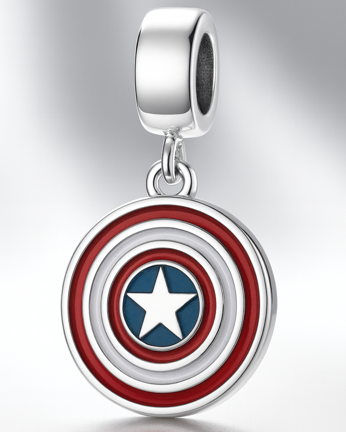 Berloque Escudo Capitão América Prata 925