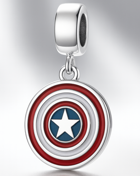 Berloque Escudo Capitão América Prata 925