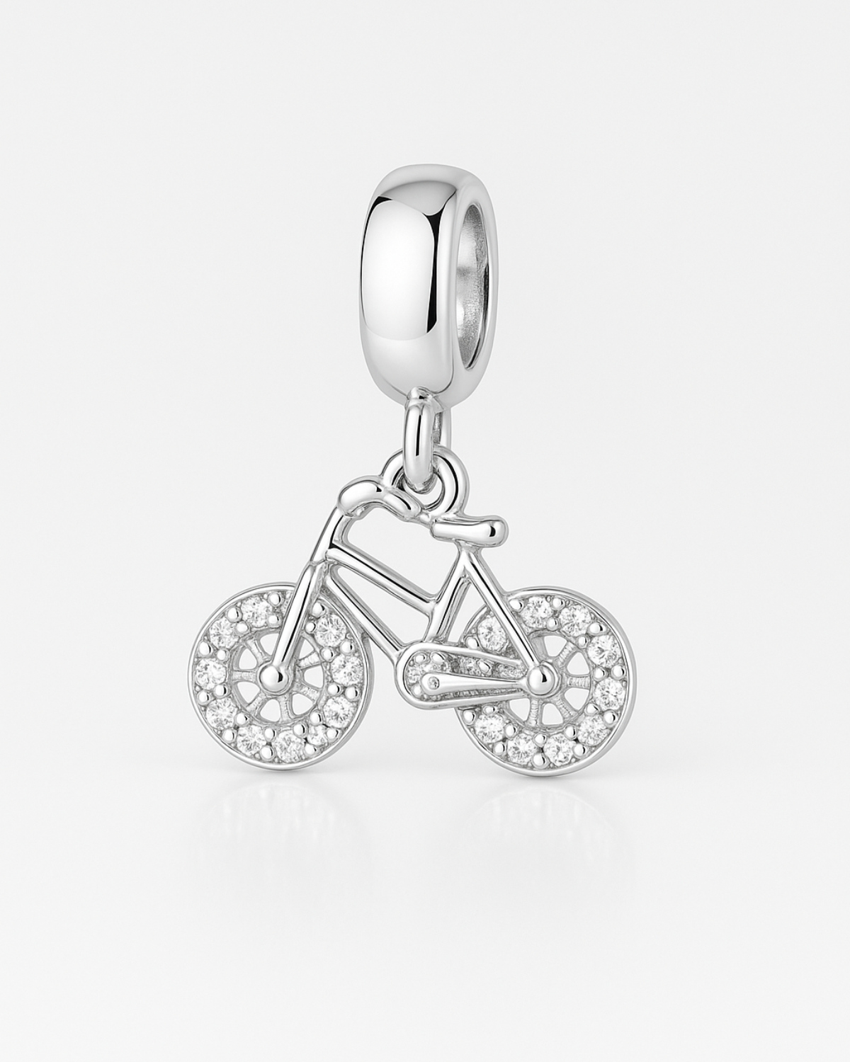 Berloque Bicicleta Cravejado Prata 925